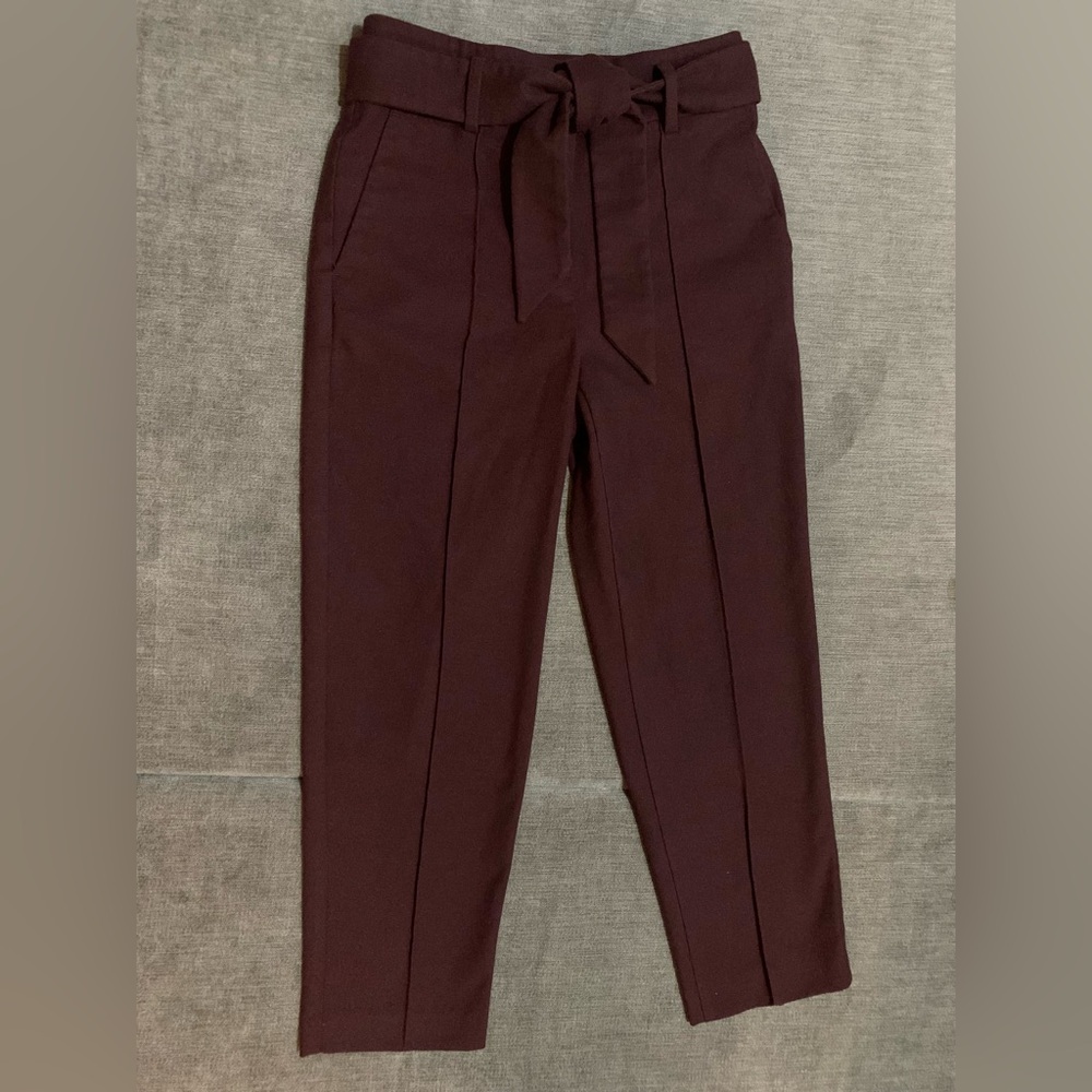 🌻LOFT Womens Deep Purple Dress Pants w/Belt